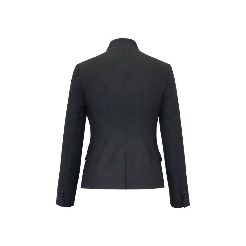 Sustainable Mandarin Collar Blazer for Women – Knot Front