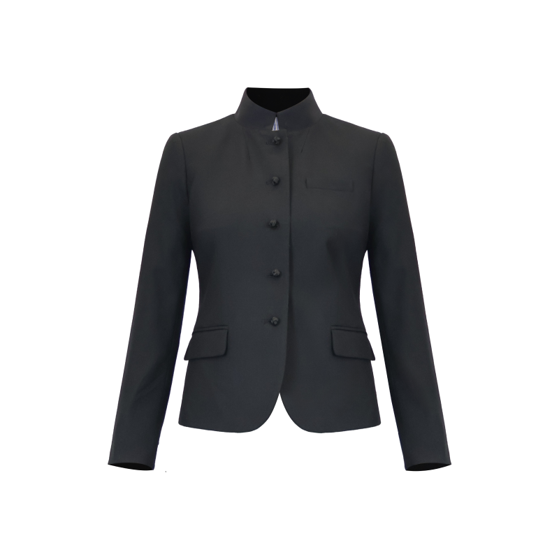 Sustainable Mandarin Collar Blazer for Women – Knot Front