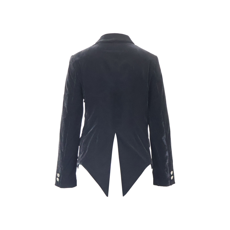 Upcycled Vintage Double-Breasted Velvet Tailcoat