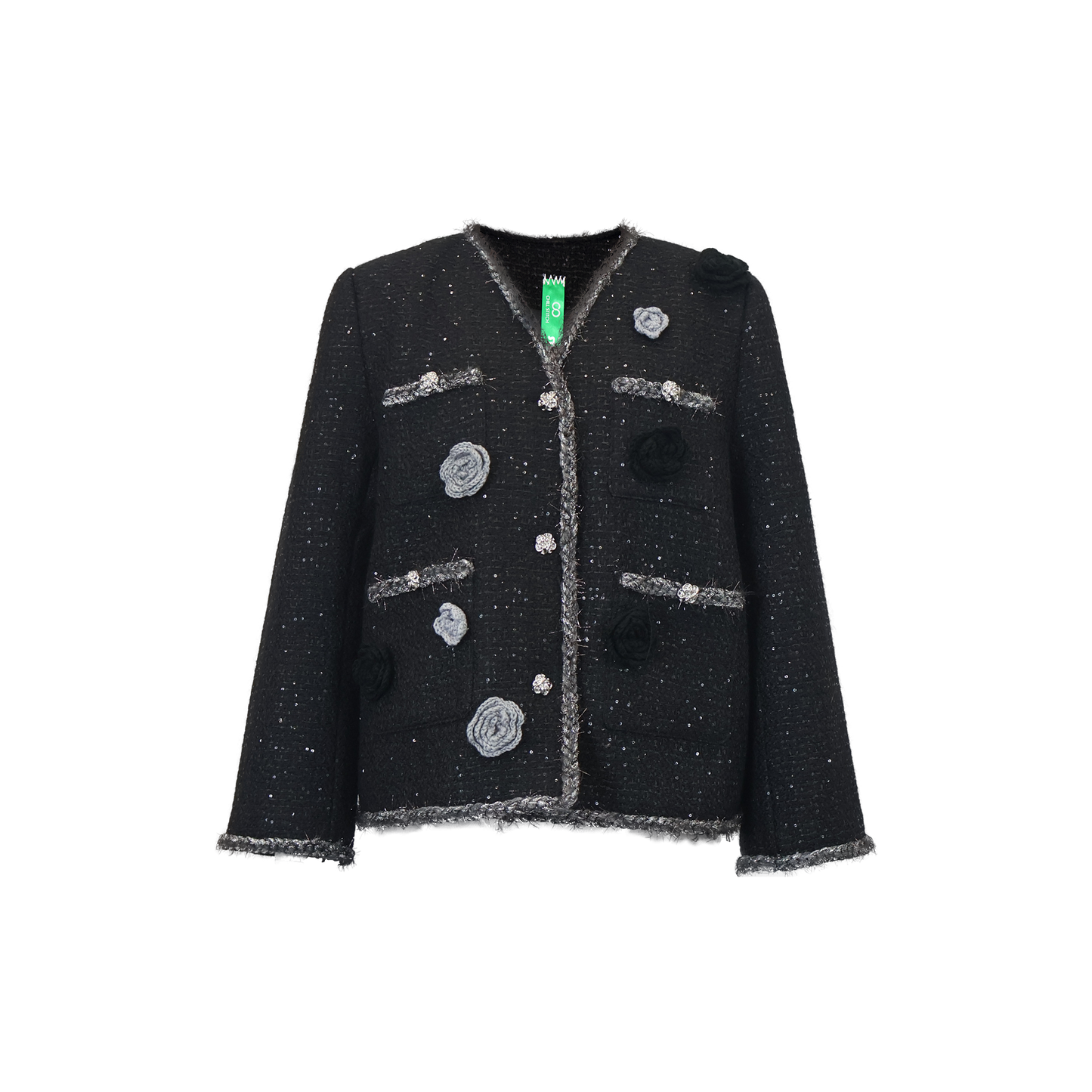 Tweed Flower Blazer