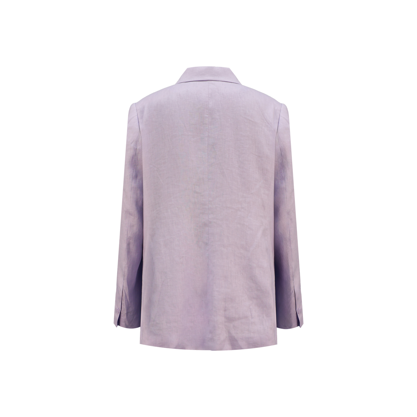 Upcycled Lilac Linen Blazer with Jade Detailing – Sustainable Luxury