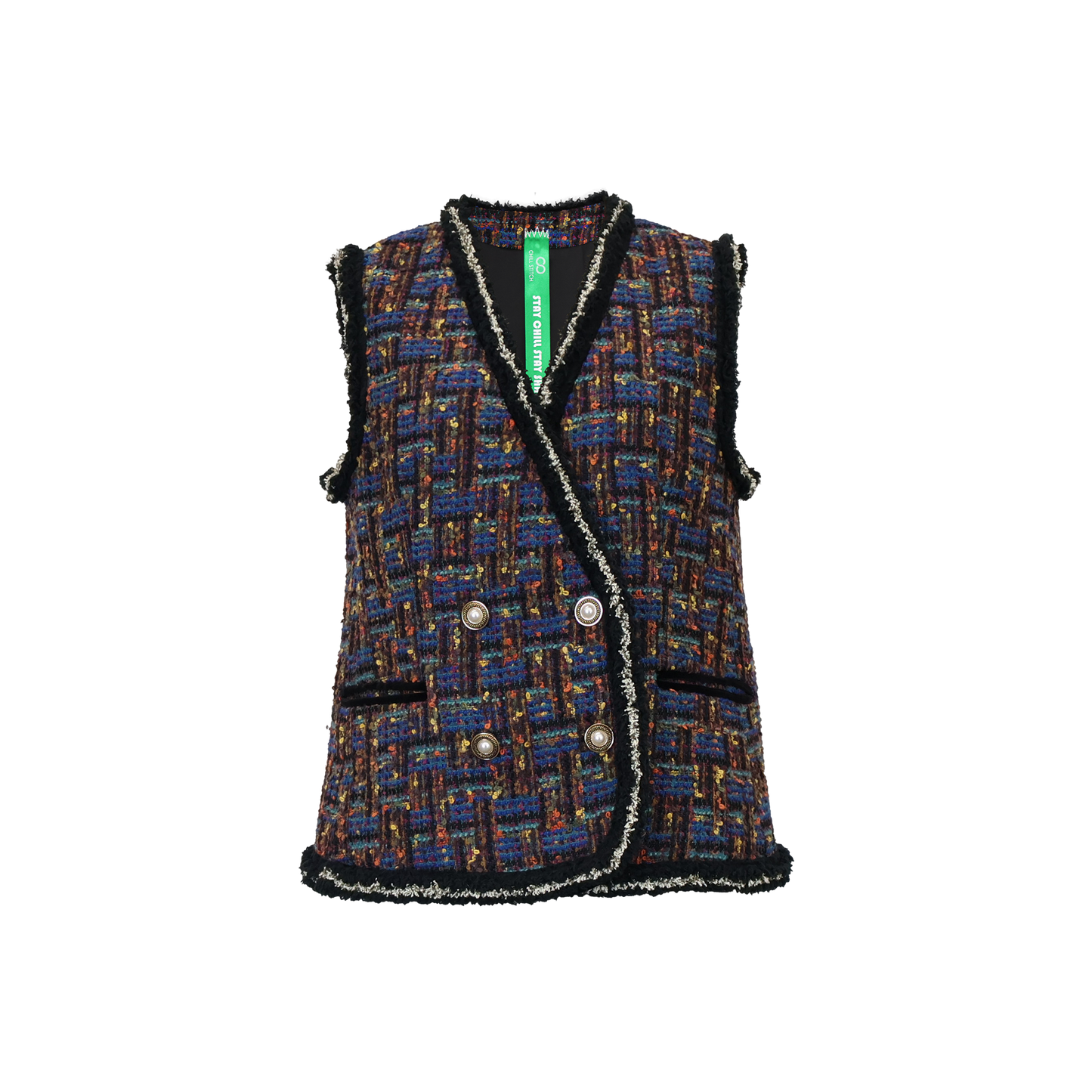 Tweed Double-breasted Vest