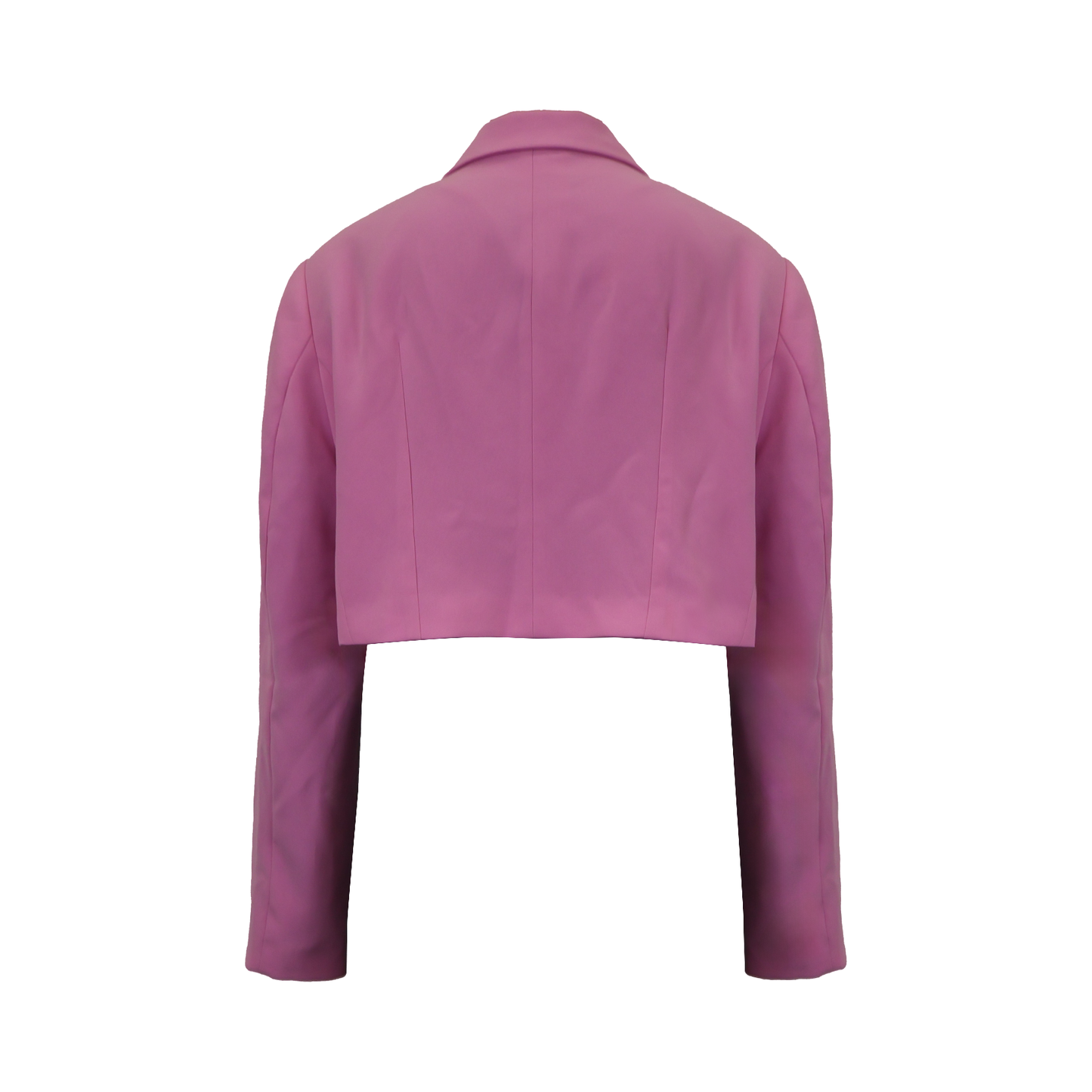 Upcycled Pink Cropped Blazer – Modern High-Waist Office Style