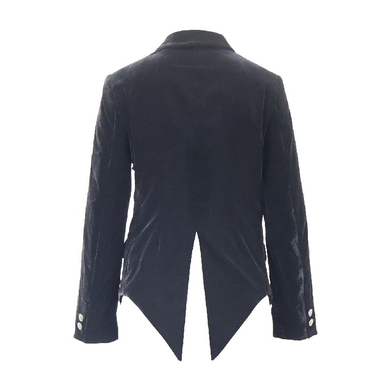 Upcycled Vintage Double-Breasted Velvet Tailcoat