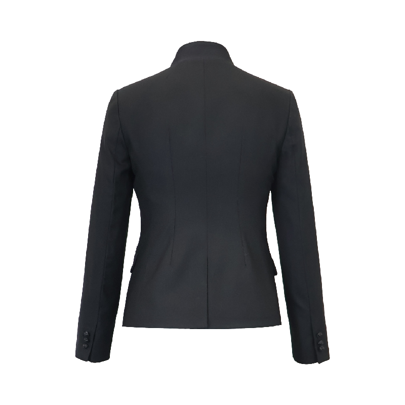 Sustainable Mandarin Collar Blazer for Women – Knot Front