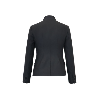 Sustainable Mandarin Collar Blazer for Women – Knot Front