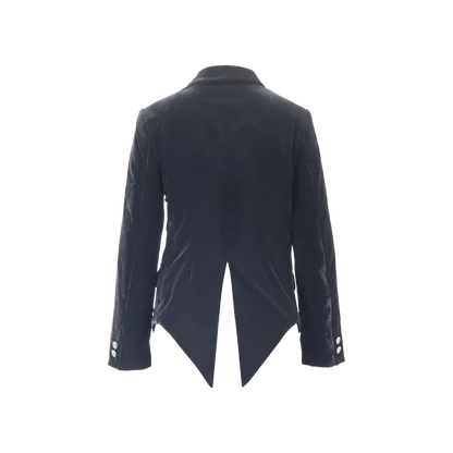 Upcycled Vintage Double-Breasted Velvet Tailcoat