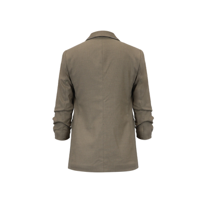 ✨ Women’s Metallic Blazer with Chrome Hardware – Futuristic Tailoring