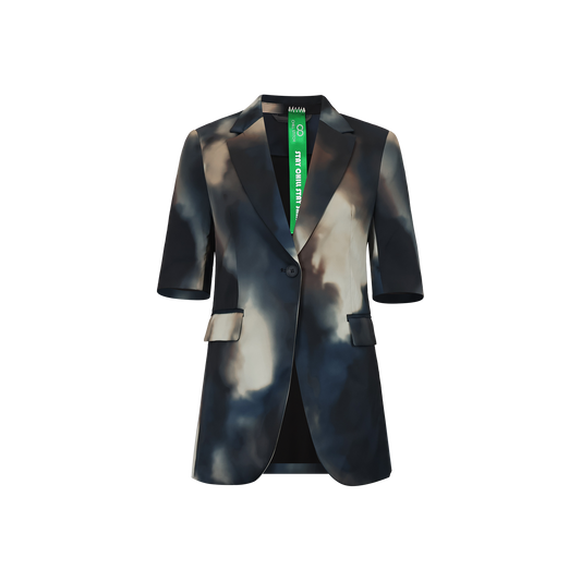 Printing Short Sleeve Blazer