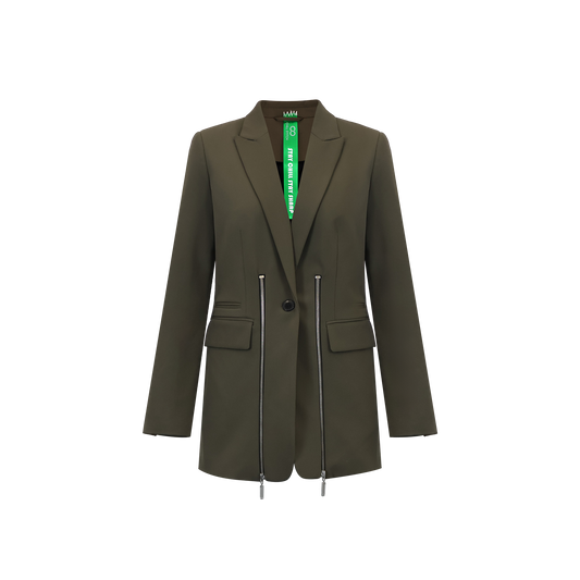 Double Zipper Blazer