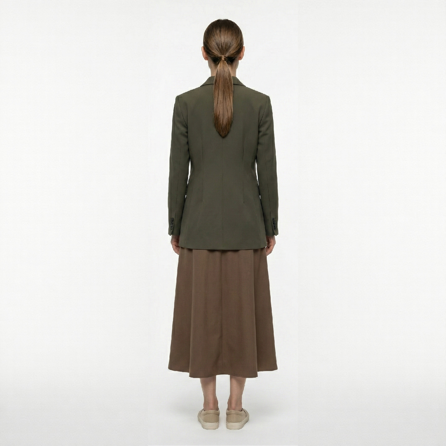 Adjustable Reconstructed Blazer with Metallic Zippers