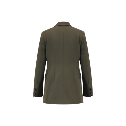 Adjustable Reconstructed Blazer with Metallic Zippers