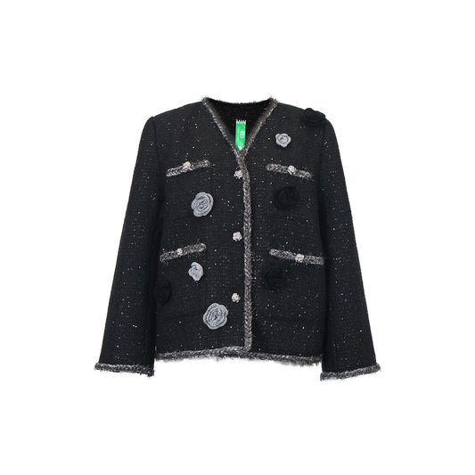 Tweed Flower Blazer