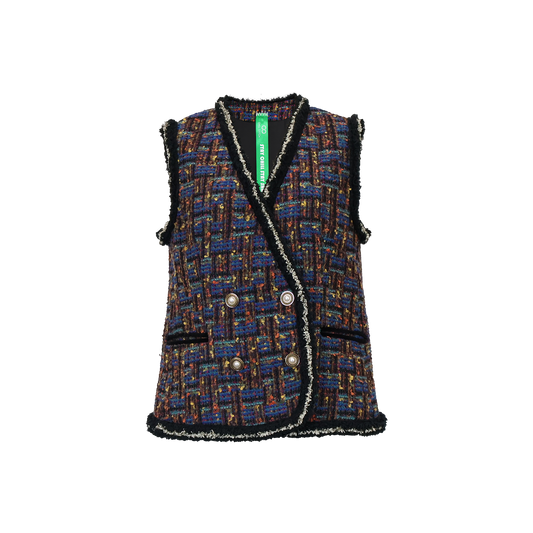 Tweed Double-breasted Vest