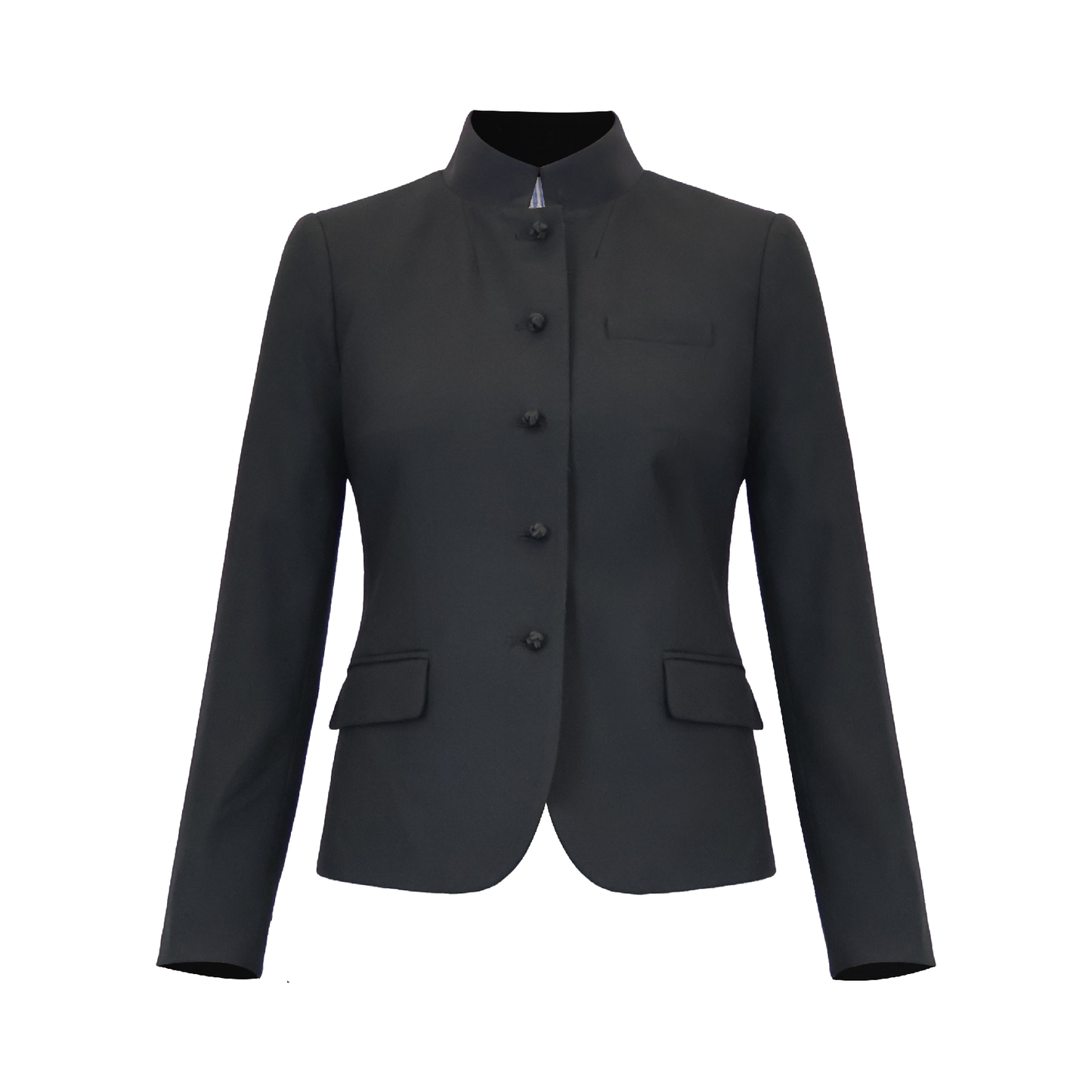 Sustainable Mandarin Collar Blazer for Women – Knot Front