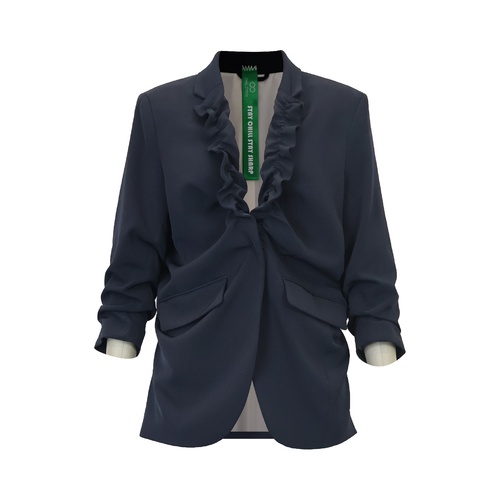 Upcycled Ruffled Blazer – Sustainable Women’s Jacke
