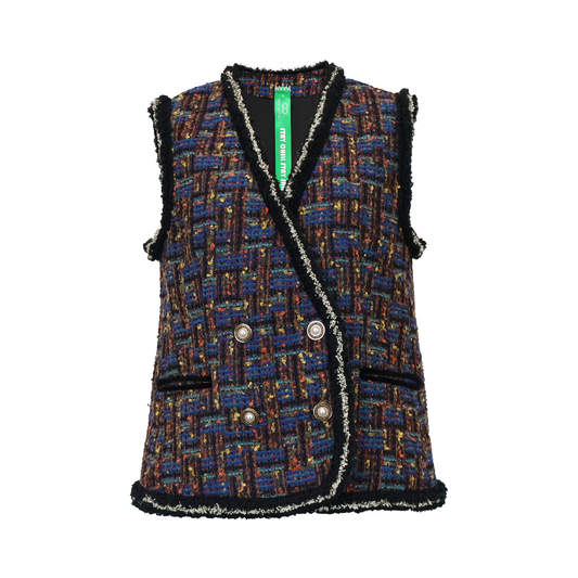 Tweed Double-breasted Vest
