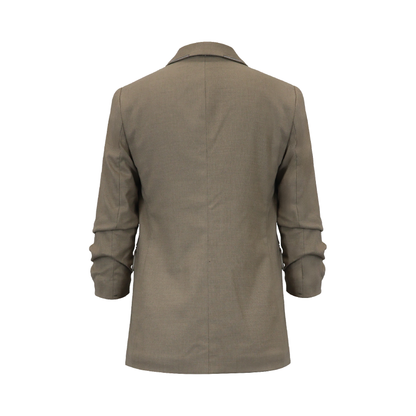 ✨ Women’s Metallic Blazer with Chrome Hardware – Futuristic Tailoring