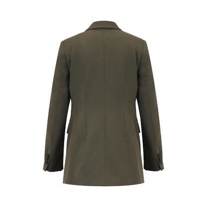 Adjustable Reconstructed Blazer with Metallic Zippers