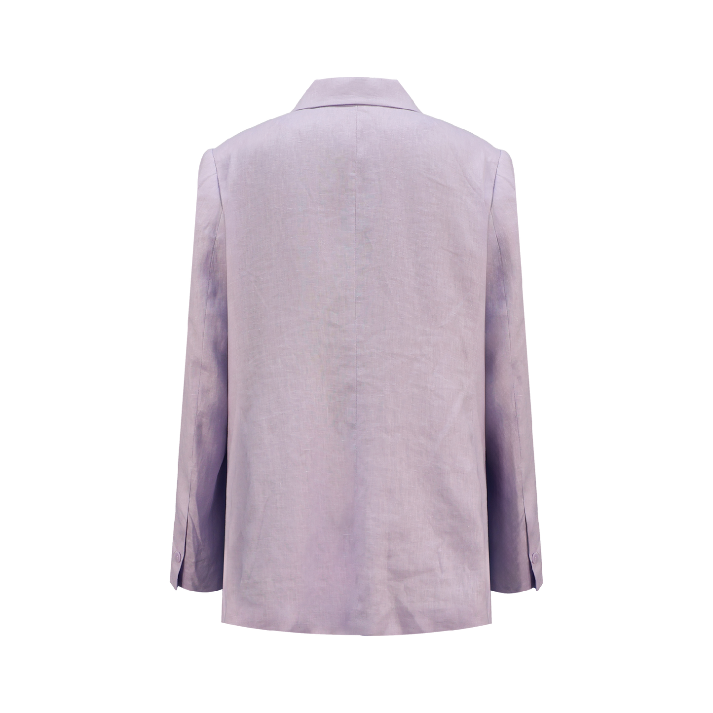 Upcycled Lilac Linen Blazer with Jade Detailing – Sustainable Luxury
