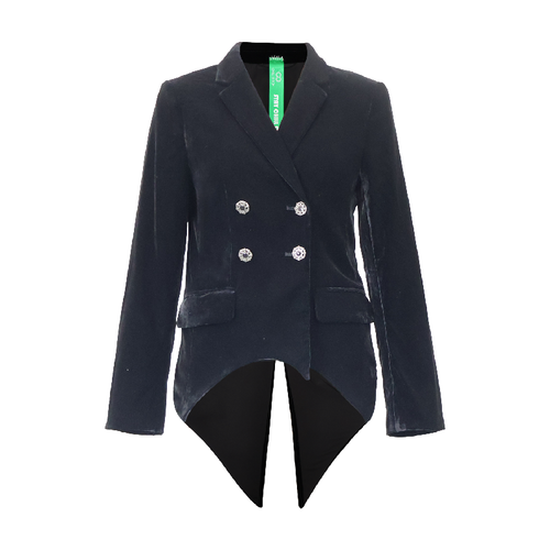 Upcycled Vintage Double-Breasted Velvet Tailcoat