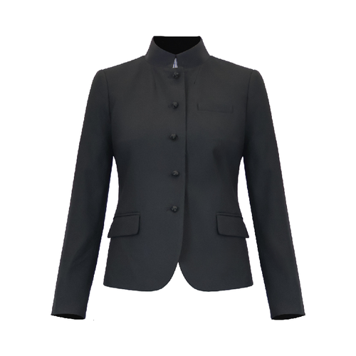 Sustainable Mandarin Collar Blazer for Women – Knot Front