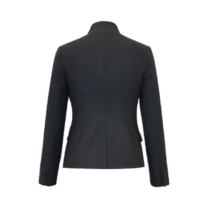 Sustainable Mandarin Collar Blazer for Women – Knot Front